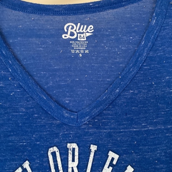 New Orleans V Neck Shirt Size Small in Blue NOLA by Blue 84 - Picture 3 of 4